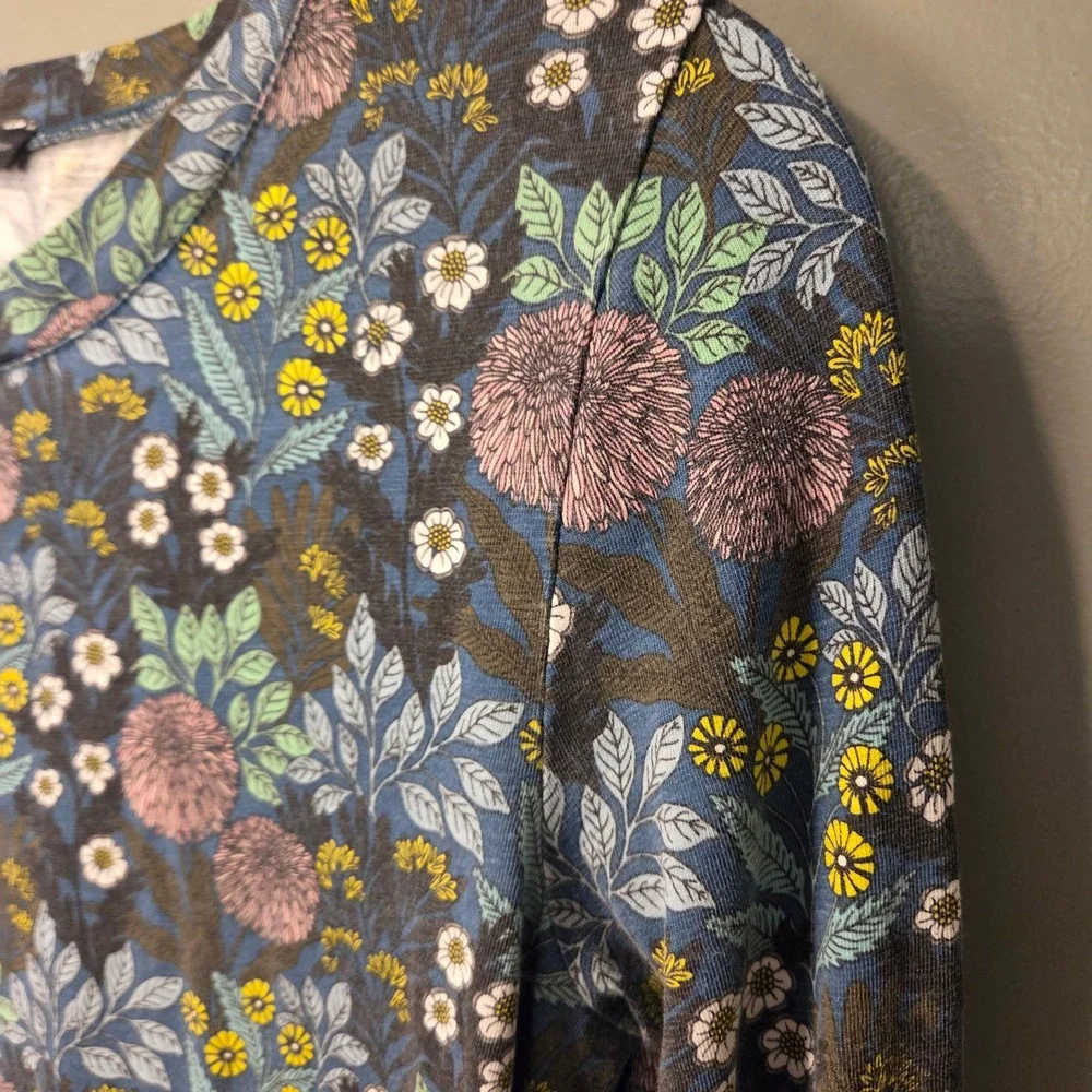 J.Crew‎ x Abigail Borg Prairie Moonlight 3/4 Sleeve Shirt Floral Print Women's S